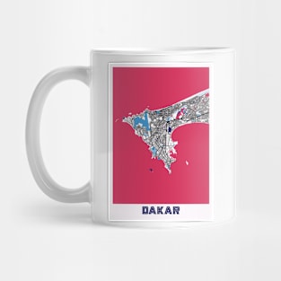 Dakar - Senegal MilkTea City Map Mug